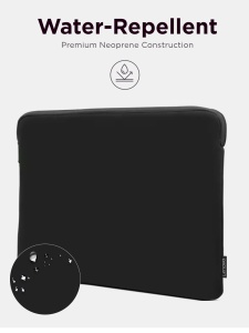 Husa laptop Lenovo 14 inch Neopren Fleece Negru Protectie premium - Img 4