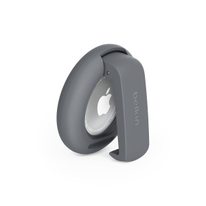 Husa pentru AirTag Belkin cu Clip, Protectie Anti-Zgarieturi, Gri Inchis