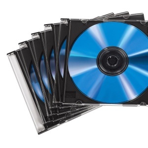 Husa pentru CD-uri Hama, 50 bucati, Slim Line, transparent-negru, 5mm - Img 3