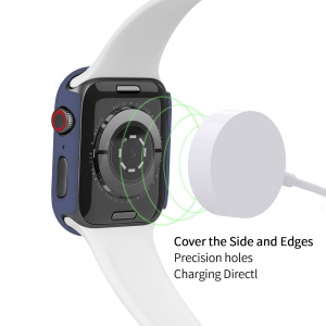 Husa pentru Ceas Inteligent Apple Watch 42 mm, Protectie Display, Albastra - Img 3