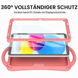 Husa pentru iPad TOPESCT A16 11 inch, din silicon prietenos cu copiii, cu maner si suport - Img 4