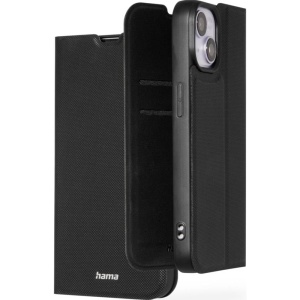 Husa pentru iPhone 13 Hama Daily Protect, Neagra, cu Stand si 2 Carduri