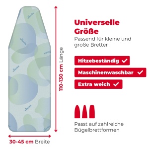 Husa pentru masa de calcat Vileda Premium 2in1, 110-130 cm, gri - Img 3
