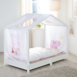 Husa pentru pat copii roba Peppa Pig 70 x 140 cm, cu 3 buzunare, lavabila - Img 3
