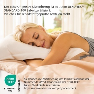 Husa pentru perna TEMPUR Symphony 100 Bumbac Culoare Platin Cu fermoar - Img 4