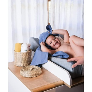 Husa pentru salteluta de infasat Beaba Sofalange 100 bumbac organic lavabila Gri - Img 7