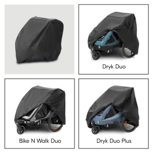 Husa protectie pentru bicicleta Hauck Faltgarage - Neagra, compatibila cu modele diverse - Img 3