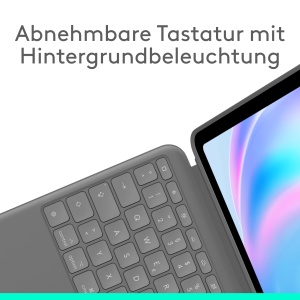 Husa Tastatura Logitech Combo Touch pentru iPad Air 13 (M2, M3, M4), Trackpad Mare, Culoare Gri - Img 3