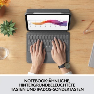 Husa Tastatura Logitech Folio Touch pentru iPad Air 45, cu Trackpad, Iluminare Tasta - Img 3