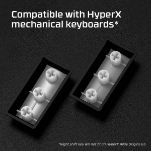 HyperX PBT Keycaps Set complet 104 taste Double Shot Material PBT Layout US Negru - Img 5