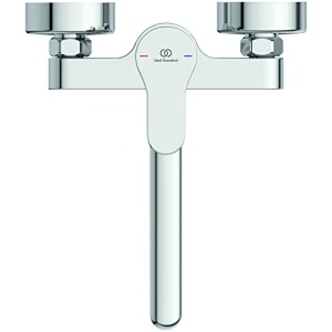 Ideal Standard BD488AA Cerabase Robinet de bucatarie montat pe perete, Robinet pivotant 360deg Bucatarie, Baterie baterie Chiuveta de bucatarie, Economisire apa, Montare pe perete, cromat - Img 5