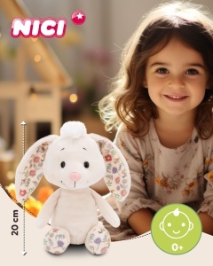Iepuras de Plus NICI 20cm, Culoare Crem, Ideal pentru Copii si Adulti - Img 2
