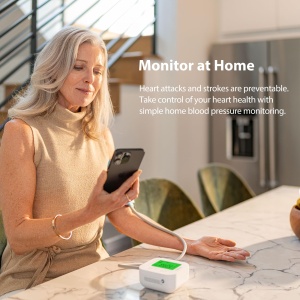 iHealth Track Monitor de tensiune arteriala in retea, cu manseta universala reglabila pentru bratele adulte normale pana la mari, Bluetooth compatibil cu dispozitivele Apple si Android - Img 5