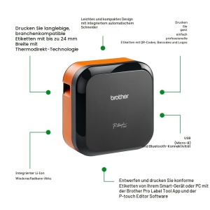 Imprimanta etichete Brother P-Touch Cube Pro PT-E720BT, 24 mm - Img 2