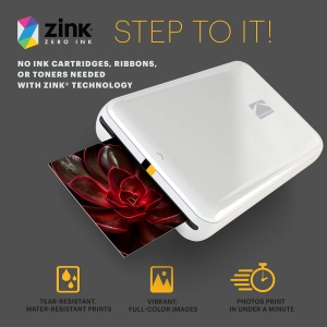 Imprimanta foto portabila KODAK Step Bluetooth ZINK Alb - Img 5
