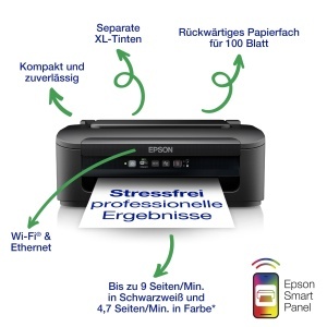 Imprimanta Inkjet Epson WorkForce WF-2110W, A4, WLAN, Ethernet - Img 2