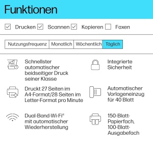 Imprimanta multifunctionala HP LaserJet MFP M235sdw, alb-negru, Wi-Fi dual-band - Img 2