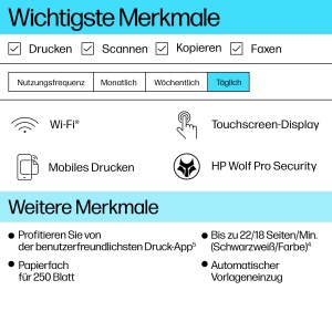 Imprimanta multifunctionala HP OfficeJet Pro 9120e, 3 luni de imprimare gratuita cu cerneala instantanee HP inclusa, HP+, imprimanta, scaner, copiator, fax, Wi-Fi, LAN, duplex, Airprint, gri-alb - Img 2
