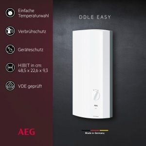 Incalzitor de apa instantaneu AEG DDLE EASY 18 kW, 2 temperaturi fixe, 400V - Img 2