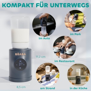 Incalzitor mobil pentru sticle BEABA Milk Nomad, 100W, USB-C, compact - Img 5