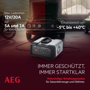 Incarcator auto AEG CW20, 20A, pentru baterii 612V, cu display LED - Img 5