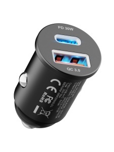 Incarcator auto GRIFEMA 30W USB C cu protectie inteligenta si LED