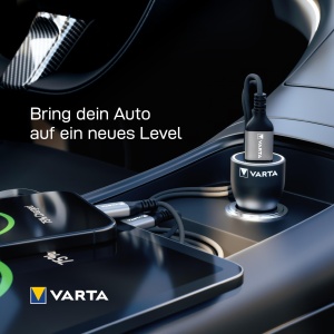 Incarcator auto VARTA 45 W, 2 porturi, design din aluminiu - Img 5