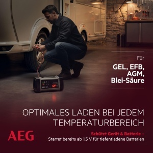 Incarcator baterii AEG LT 10, 10A pentru 1224V, 9-stadii, negrugri - Img 4