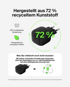 Incarcator compact USB-C Belkin 45W, rapid, pentru iPhone, Samsung, negru - Img 7