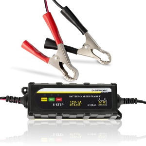 Incarcator de baterii Dunlop cu LED, 612V, pentru baterii de plumb, gel si AGM