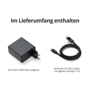 Incarcator GaN DJI Power 140W cu cablu 7A si display digital - Img 8