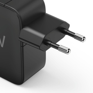 Incarcator rapid 100W GaN cu Power Delivery si Quick Charge 3.0, 3-porturi USB-C USB-A, Negru - Img 4