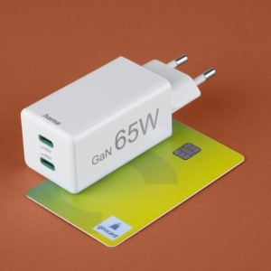 Incarcator rapid Hama 65W GaN, 2x USB-C, alb - Img 3
