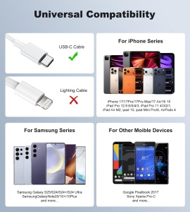 Incarcator USB C 45W pentru iPhone 171615 Pro Max cu cablu de 2M - Img 6