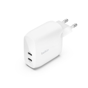 Incarcator USB-C Belkin BoostCharge 60W cu 2 porturi, alb
