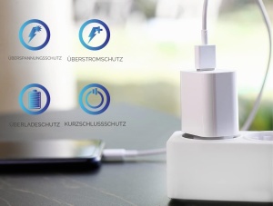 Incarcator USB-C MUTTO, 10W, 2 porturi, cablu USB-C 1m - Img 5