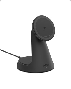 Incarcator wireless Anker MagGo 2-in-1, 15W, design elegant, compatibil cu iPhone si AirPods