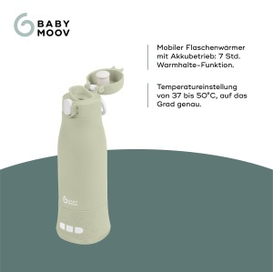Incubator mobil pentru biberoane Babymoov Moov Feed, capacitate 340ml, USB, temperatura ajustabila - Img 3
