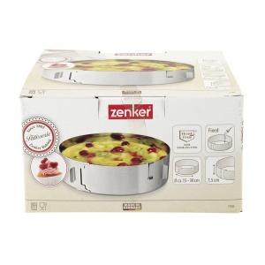 Inel pentru tort Zenker 7708, din otel inoxidabil, ajustabil, 30 cm - Img 6