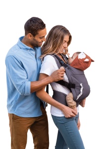Infantino - Marsupiu pentru copii Cuddle Up - Design Fox - Ergonomic - Gluga de vulpe detasabila, calda - Pozitii multiple de transport - Reglabil - Confortabil - Usor de curatat - Pentru bebelusi de la 5,4 la 18 kg - Img 2