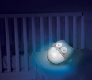 Infantino Nachtlicht 2-in-1 Owl Night Light Lampa de veghe copii reincarcabila 60h gri - Img 4