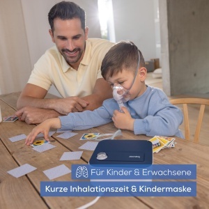 Inhalator Beurer IH 16, compact, pentru adulti si copii, culoare albastruwhite - Img 4