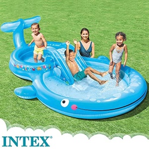 Intex 57176NP - Centru de joaca gonflabil balena vinil albastru 373x234x99 cm - Img 2