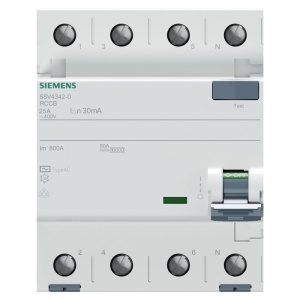 Intrerupator de protectie Siemens SENTRON FI, 4-polig, 25A, 30mA