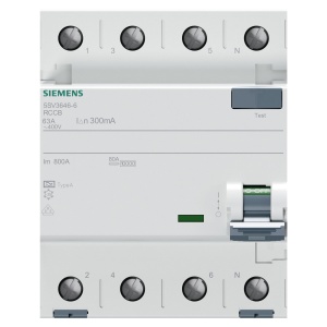 Intrerupator de siguranta FI 4 poli Siemens 63A 300mA - Img 2
