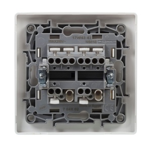Intrerupator dublu Legrand Niloe Monoblock, 10AX, alb, mecanism complet - Img 5