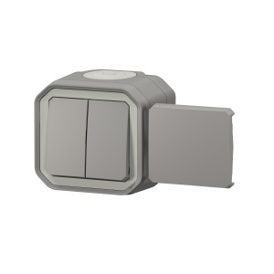 Intrerupator multifunctional Legrand Plexo New 5-in-1, IP55, IK07, Gri - Img 2