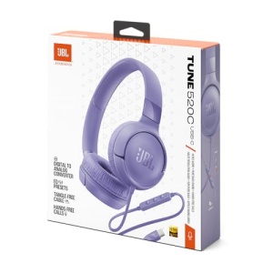 JBL Tune 520C, casti cu fir cu microfon, sunet de bas pur, presetari EQ, port USB-C, design pliabil si cablu fara dezordine, violet - Img 10