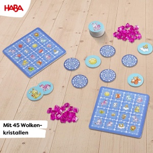 Joc de Bingo HABA Einhorn Glitzergluck pentru 2-4 jucatori, 3 ani, cu cristale - Img 2
