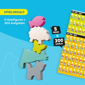 Joc de indemanare HABA Stacking Challenge Animals, 300 nivele, pentru copii peste 6 ani - Img 4
